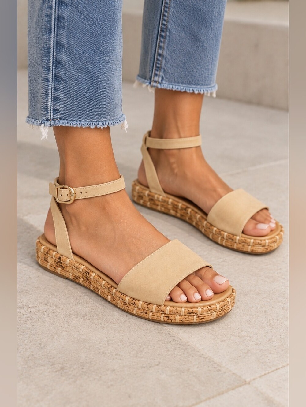 Joie Romanna Beige Sandals Size 8.5
